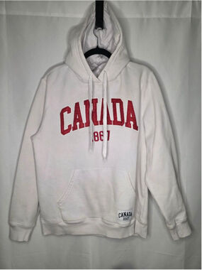 White Canada 1867 Hoodie Medium